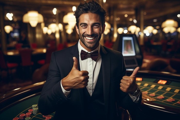 Antarmuka aplikasi kasino langsung lapak hoki88 menampilkan meja baccarat dengan dealer profesional